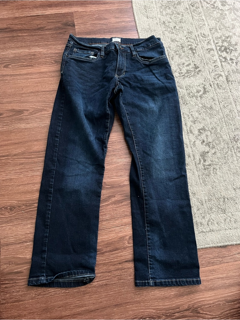 Men's Dark Blue Straight-Leg Jeans